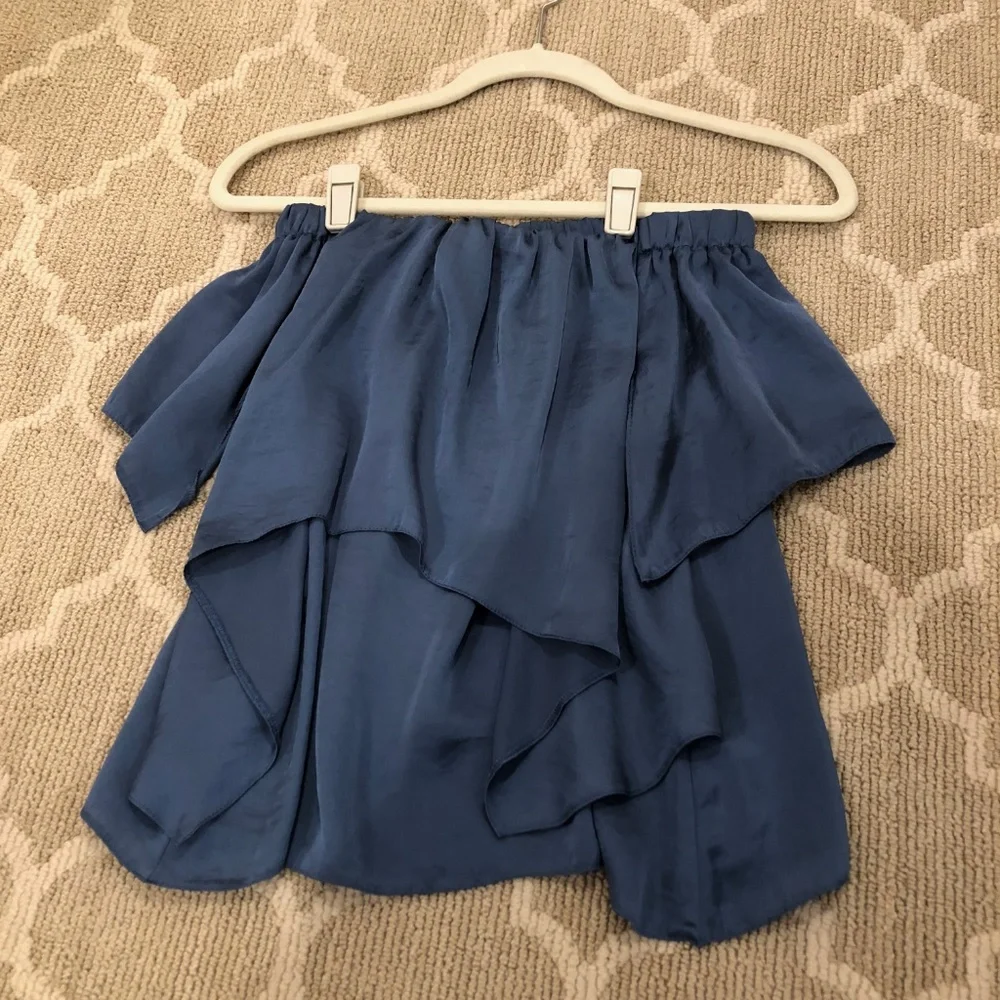 ASOS Blue Off-Shoulder Blouse - Picture 5 of 6